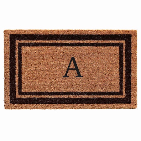 Calloway Mills Monogram Door Mat, Natural, Black, 24 in W x 48 in L 152962448A